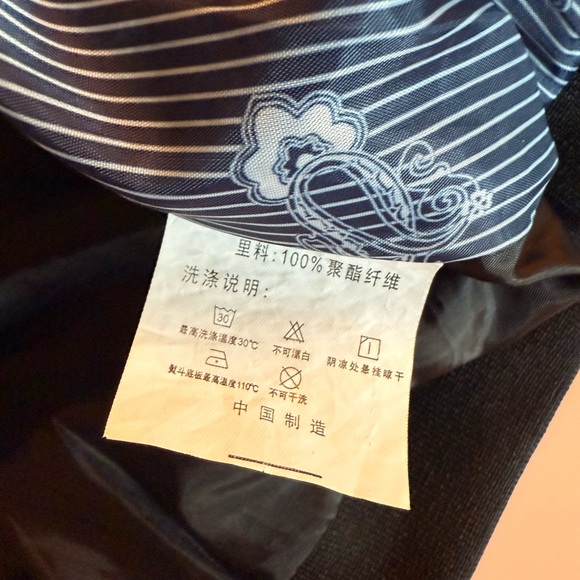 Yi Jian Mei Lightweight Bomber Windbreaker Size Medium Navy Blue Unisex Pockets - Picture 16 of 17